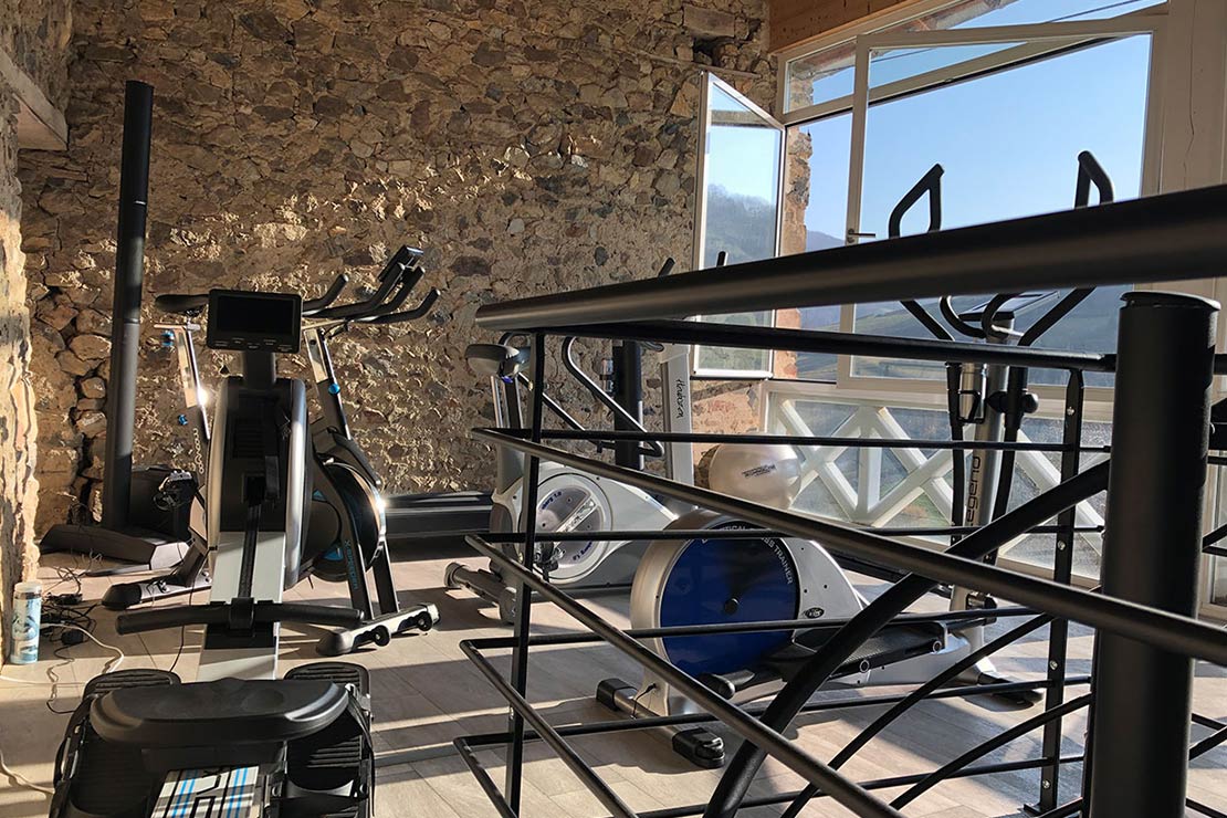 Location maison luxe en Beaujolais : Salle de cardio